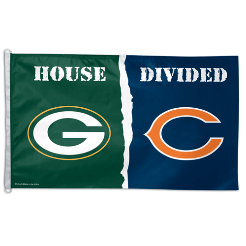 Packers/Bears 3' X 5' House Divided Flag